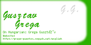 gusztav grega business card